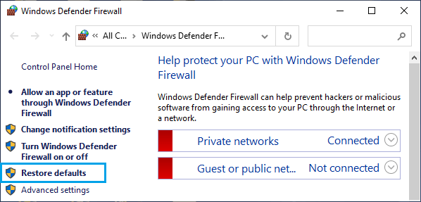 Windows Defenderをデフォルトの設定に戻す