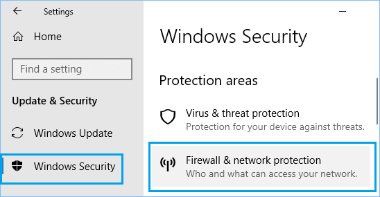Windowsセキュリティのファイアウォール＆ネットワーク保護オプション
