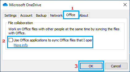 OfficeファイルがOneDriveに同期されないようにする。