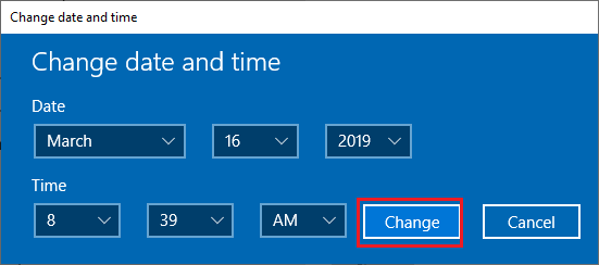 Windows 10で時刻と日付を手動で変更する