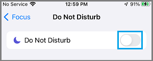 iPhoneのDo Not Disturb（おやすみモード）を無効にする