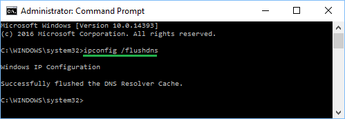 Windows 10のipconfig flushdnsコマンド 