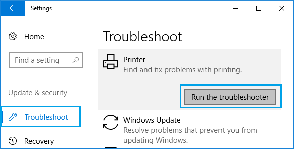 Windows 10のトラブルシューターオプションを実行する