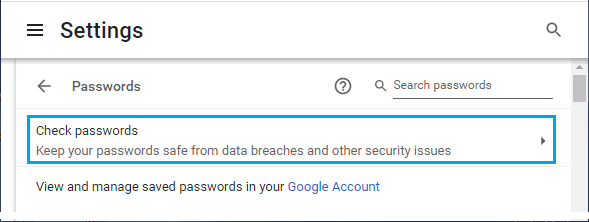 Chromeのパスワードチェックオプション