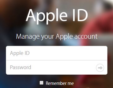 Apple IDの管理ページ