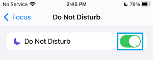 iPhoneのDo Not Disturb（おやすみモード）を有効にする