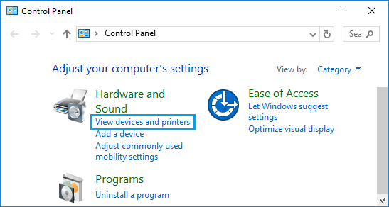 Windows 10のコントロールパネルでデバイスとプリンターのオプションを表示する