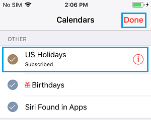 iPhoneのカレンダーにアメリカの祝日を表示する