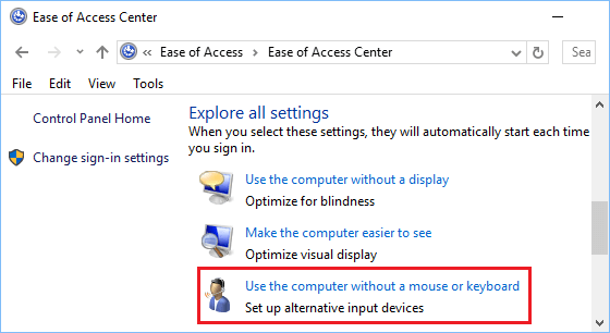 Windows 10でマウスやキーボードを使用せずにコンピュータを使用する方法