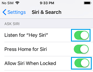 iPhoneがロックされているときにSiriを起動できるようにする