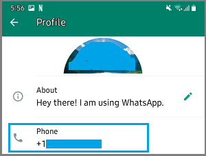 WhatsApp で電話番号