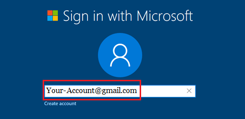 Windows 10のセットアップ中にMicrosoftアカウントでサインインする画面