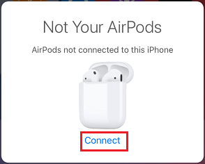 iPhoneでAirPodsを接続するプロンプトが表示される