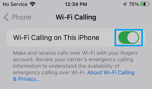 iPhoneでWiFi Callingを有効にする