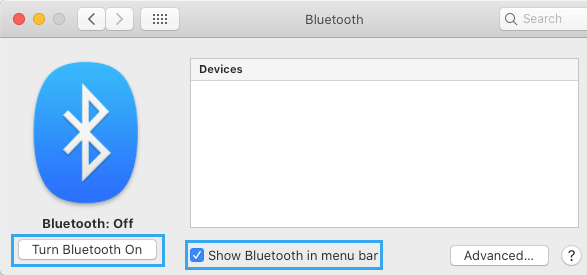 MacでBluetoothをオンにする