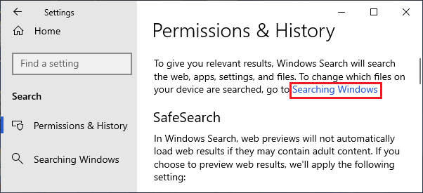 Windowsのリンク先を検索する