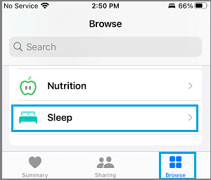 健康アプリの睡眠設定オプション