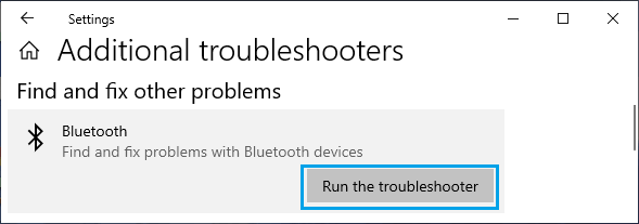 Windows PCでBluetooth Troubleshooterを実行する