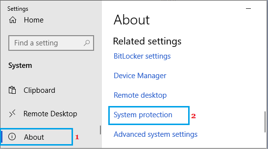 Windows PCでシステム保護機能を開く