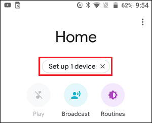 Google Homeアプリのデバイスオプションの設定