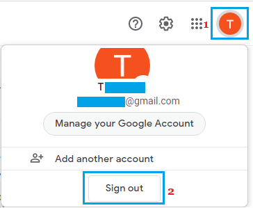 コンピュータ上のGmailからサインアウトする