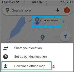 Google Mapsのオフライン地図オプションのダウンロード