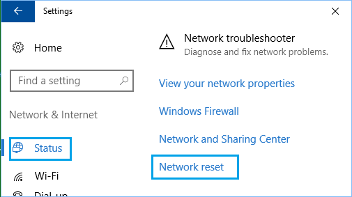 Windowsのネットワークリセットオプション