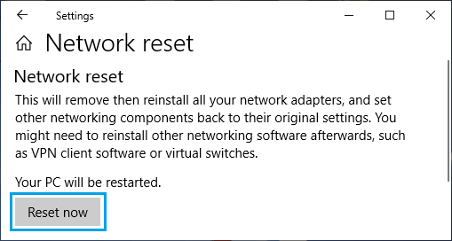 Windows PCのネットワーク設定をリセットする