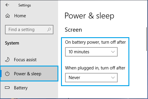 Windows PCでの画面消灯時間の設定