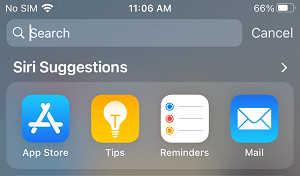 iPhoneのSpotlight検索でSiriがサジェストする機能