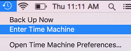 Macでタイムマシンオプションを入力する