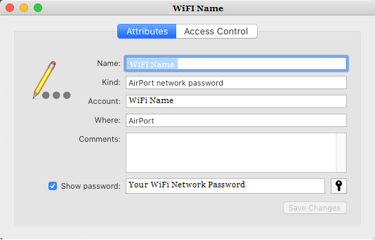 MacでWiFiネットワークパスワードを表示する