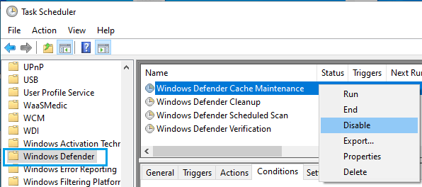 Windows Defenderのスケジュールされたタスクの無効化