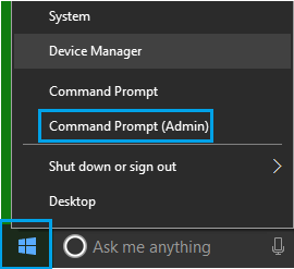 Windows 10でコマンドプロンプトの管理画面を開く