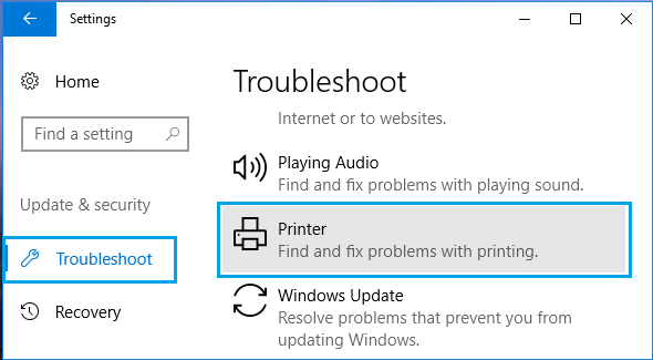 Windows 10のプリンターオプションのトラブルシューティング