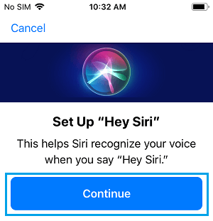 iPhoneでHey Siriのポップアップを設定する