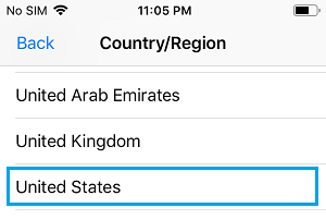 iPhoneでApp Storeの国を選択する