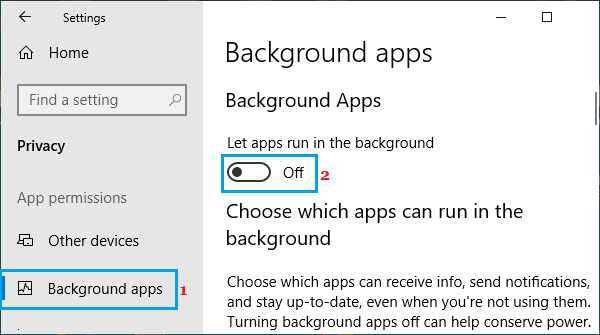 Windowsでバックグラウンドで実行されているアプリを無効にする