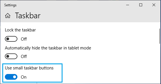 Windowsで小さいタスクバーボタンを使用するオプション 