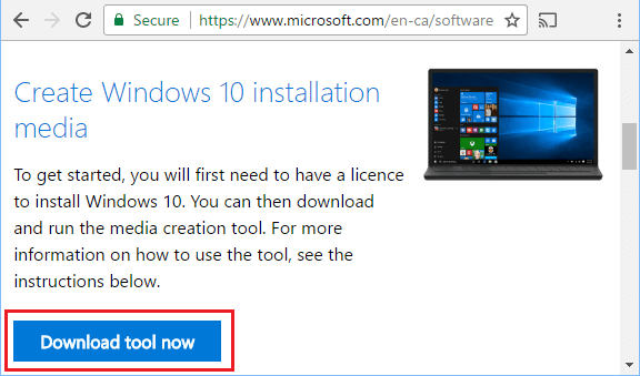 Windows Media Creation Tool From Microsoftのダウンロード 