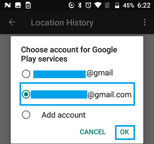 Android端末でGoogleアカウントを選択する