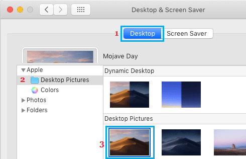 Macでデスクトップの背景を設定する