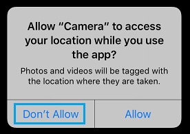 iPhoneのカメラで位置情報を取得できないようにする