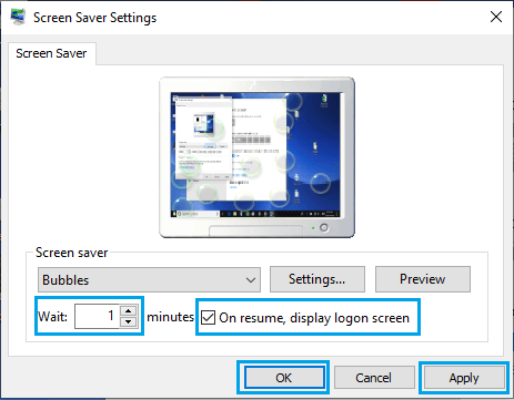 Windows PCで自動的にスクリーンセーバーを起動する