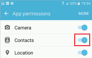 Android Phone で WhatsApp の連絡先へのアクセスを許可する