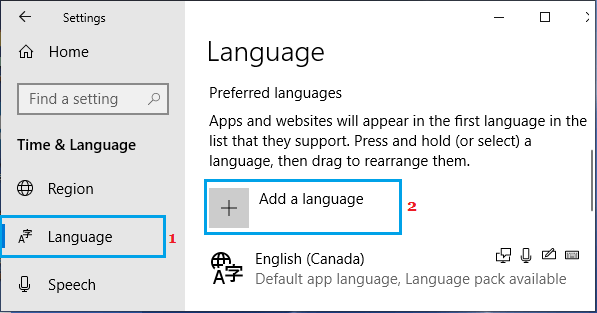Windows 10で言語オプションを追加する