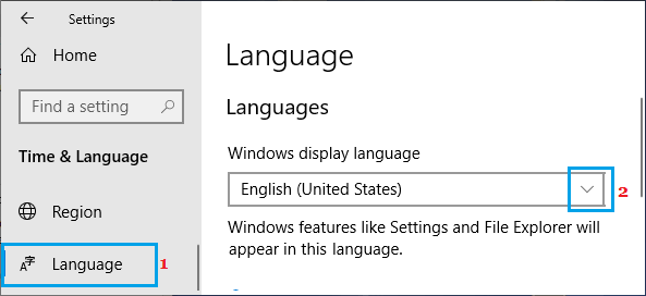 Windowsの表示言語の変更