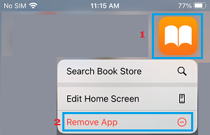 iPhoneのホーム画面でアプリのオプションを削除する