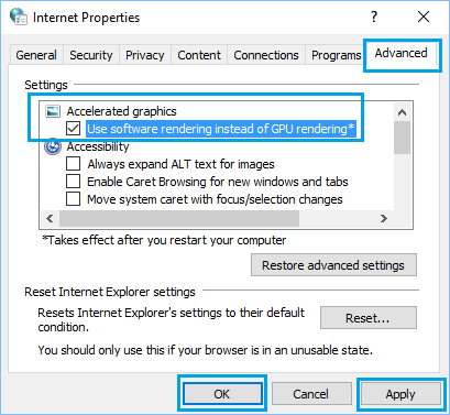 Windows 10でGPUレンダリングの代わりにソフトウェアレンダリングを使用する
