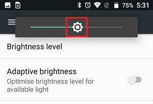 Android Phoneで明るさのレベルを調整する